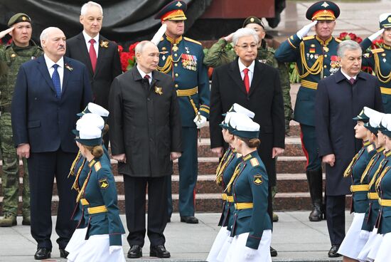 Russia WWII Victory Day Wreath Laying