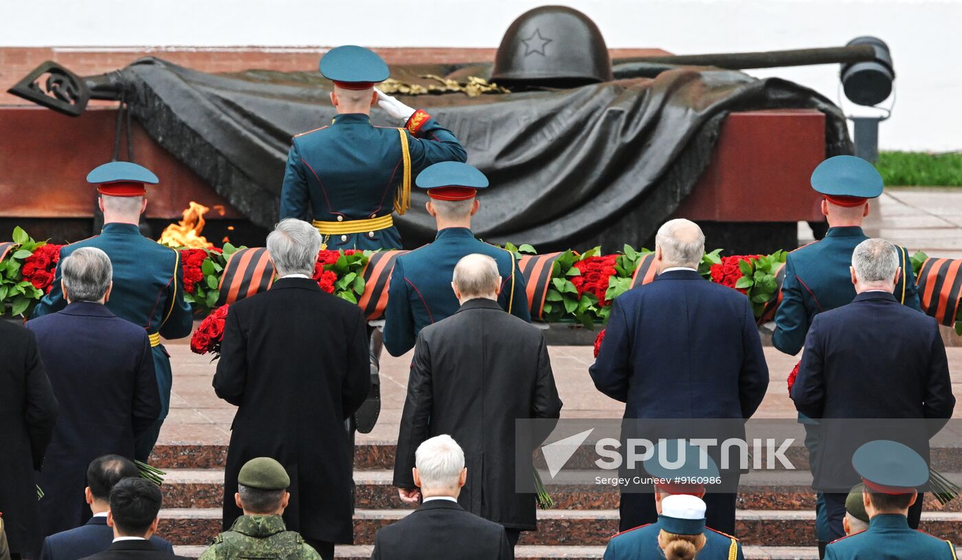 Russia WWII Victory Day Wreath Laying
