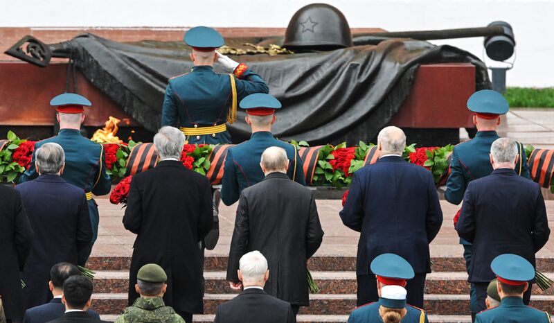 Russia WWII Victory Day Wreath Laying