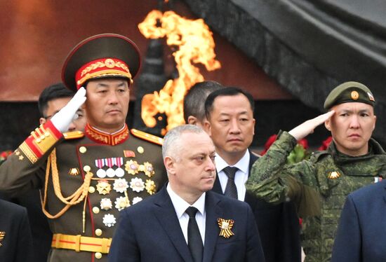 Russia WWII Victory Day Wreath Laying