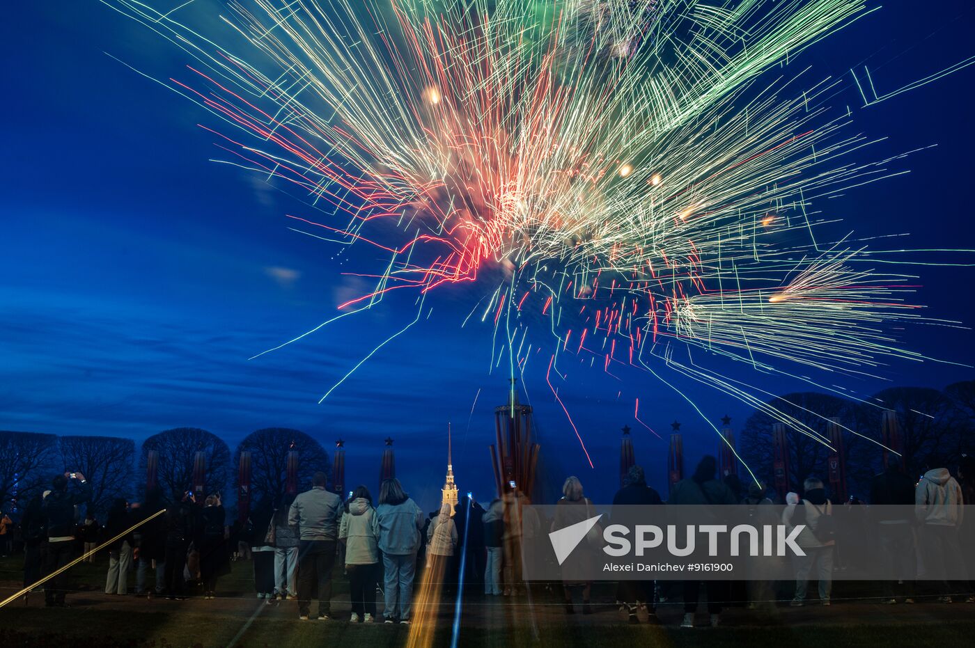 Russia WWII Victory Day Fireworks