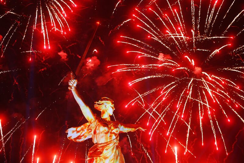 Russia WWII Victory Day Fireworks