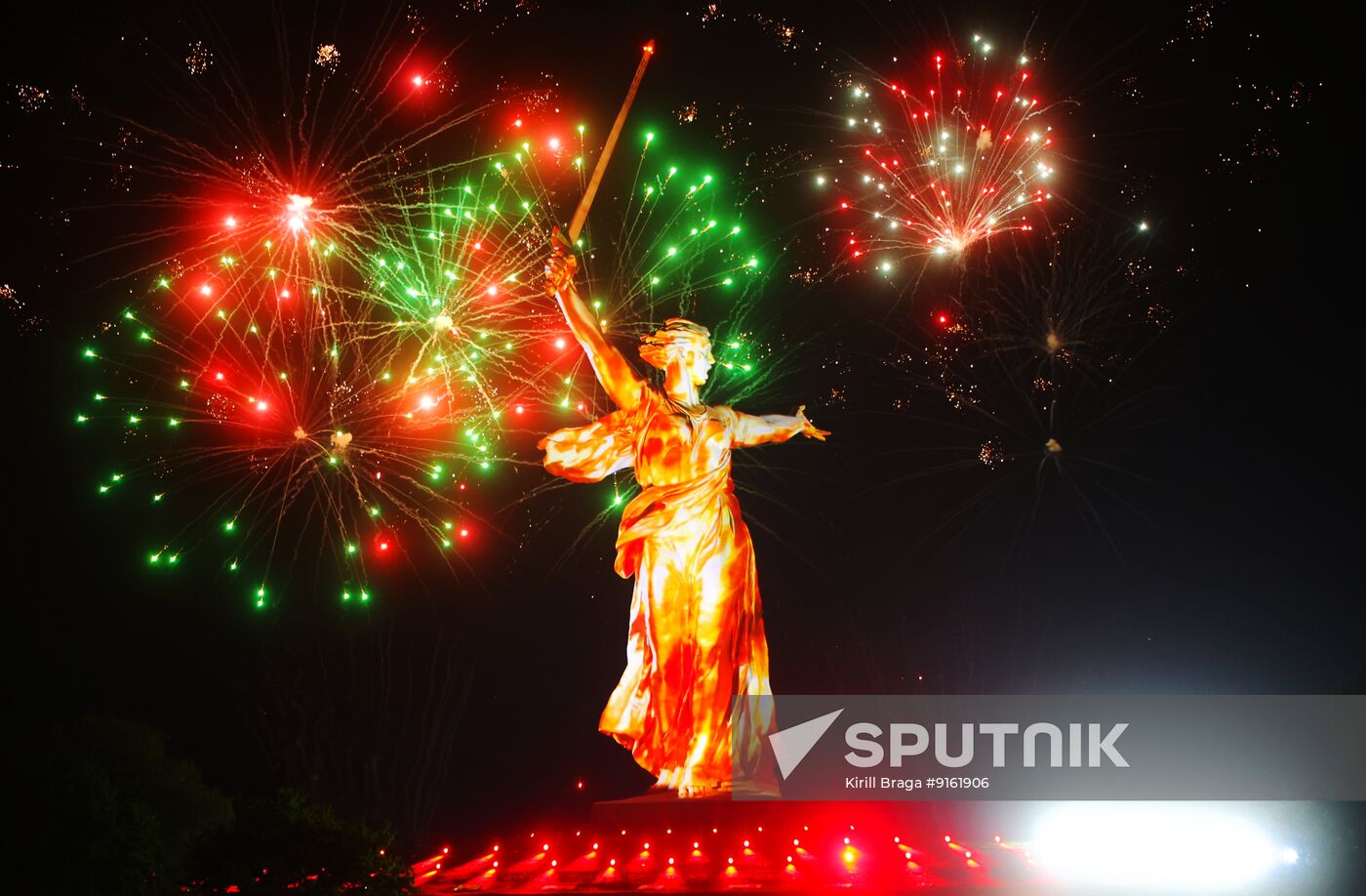 Russia WWII Victory Day Fireworks