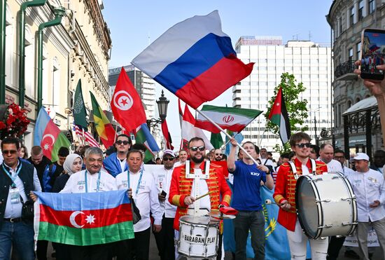 KAZANFORUM 2026. Procession of participants of the International Chefs' Cup