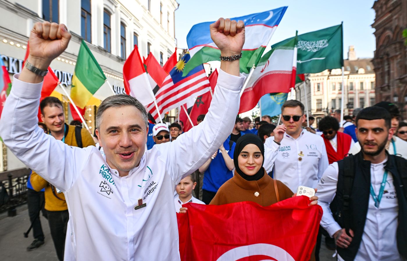 KAZANFORUM 2026. Procession of participants of the International Chefs' Cup
