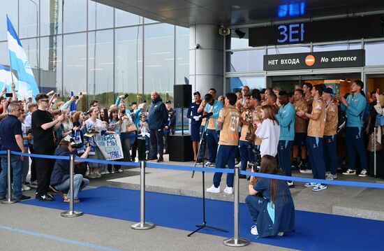 Russia Soccer Premier-League Zenit Honoring