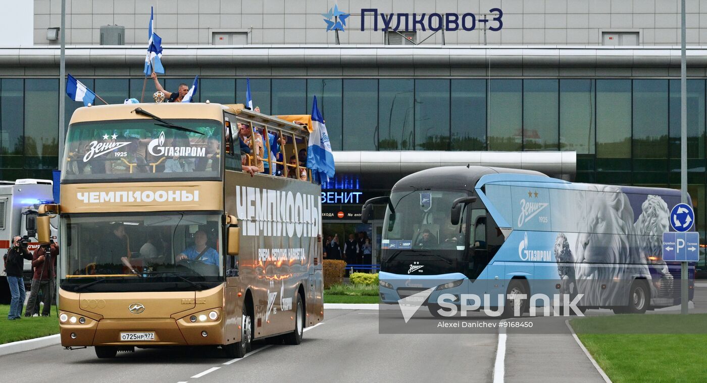 Russia Soccer Premier-League Zenit Honoring
