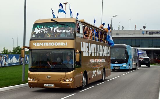 Russia Soccer Premier-League Zenit Honoring