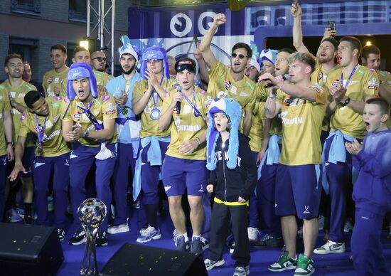 Russia Soccer Premier-League Zenit Honoring