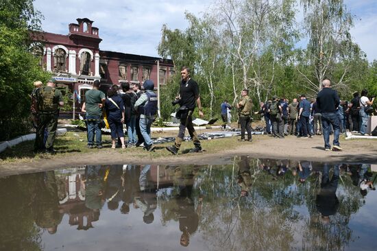Russia Ukraine LPR Drone Attack Journalists