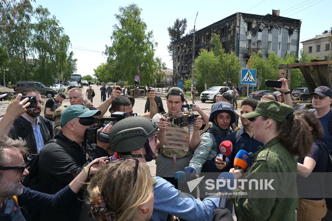 Russia Ukraine LPR Drone Attack Journalists