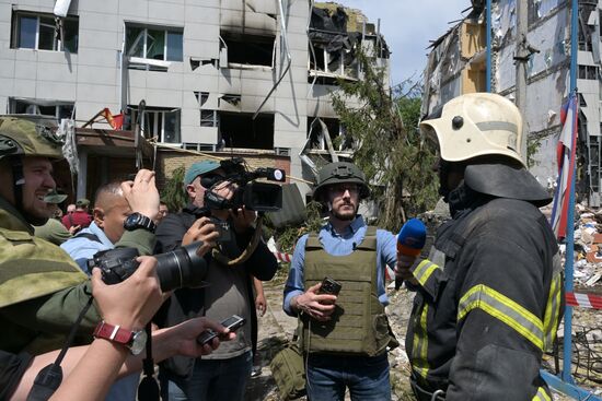 Russia Ukraine LPR Drone Attack Journalists