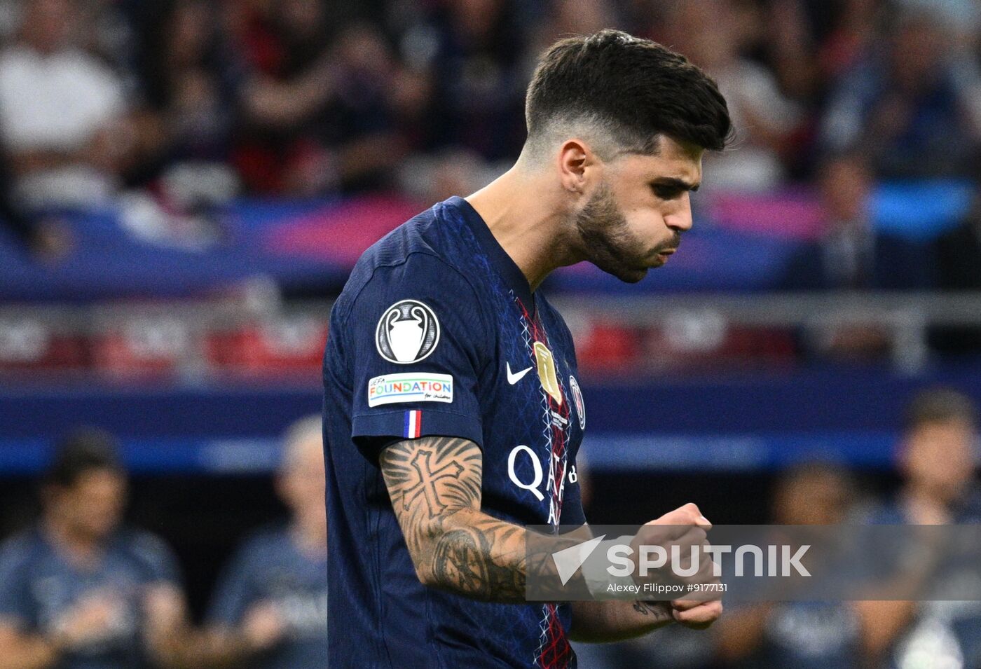 Hungary Soccer Champions League PSG - Arsenal