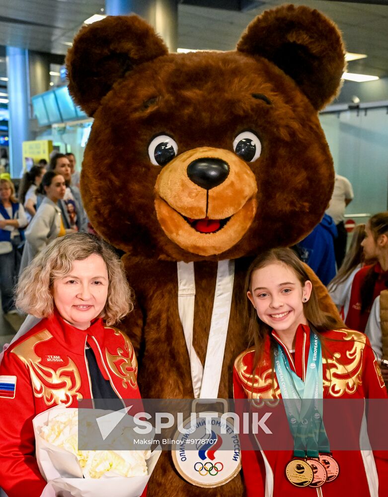Russia Rhythmic Gymnastics European Championships Team Arrival