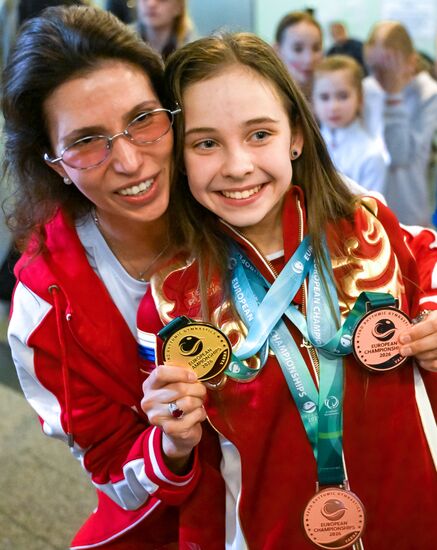 Russia Rhythmic Gymnastics European Championships Team Arrival