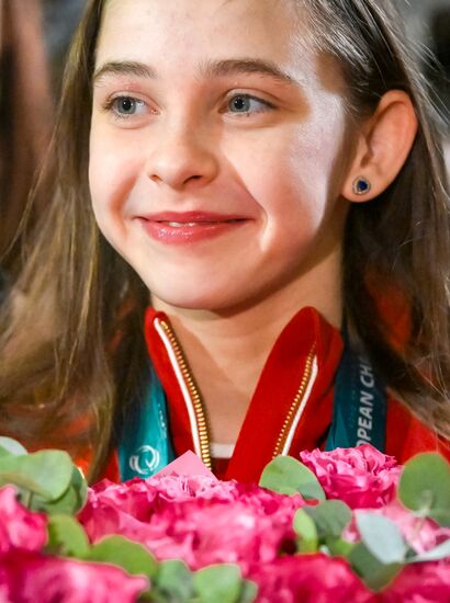 Russia Rhythmic Gymnastics European Championships Team Arrival