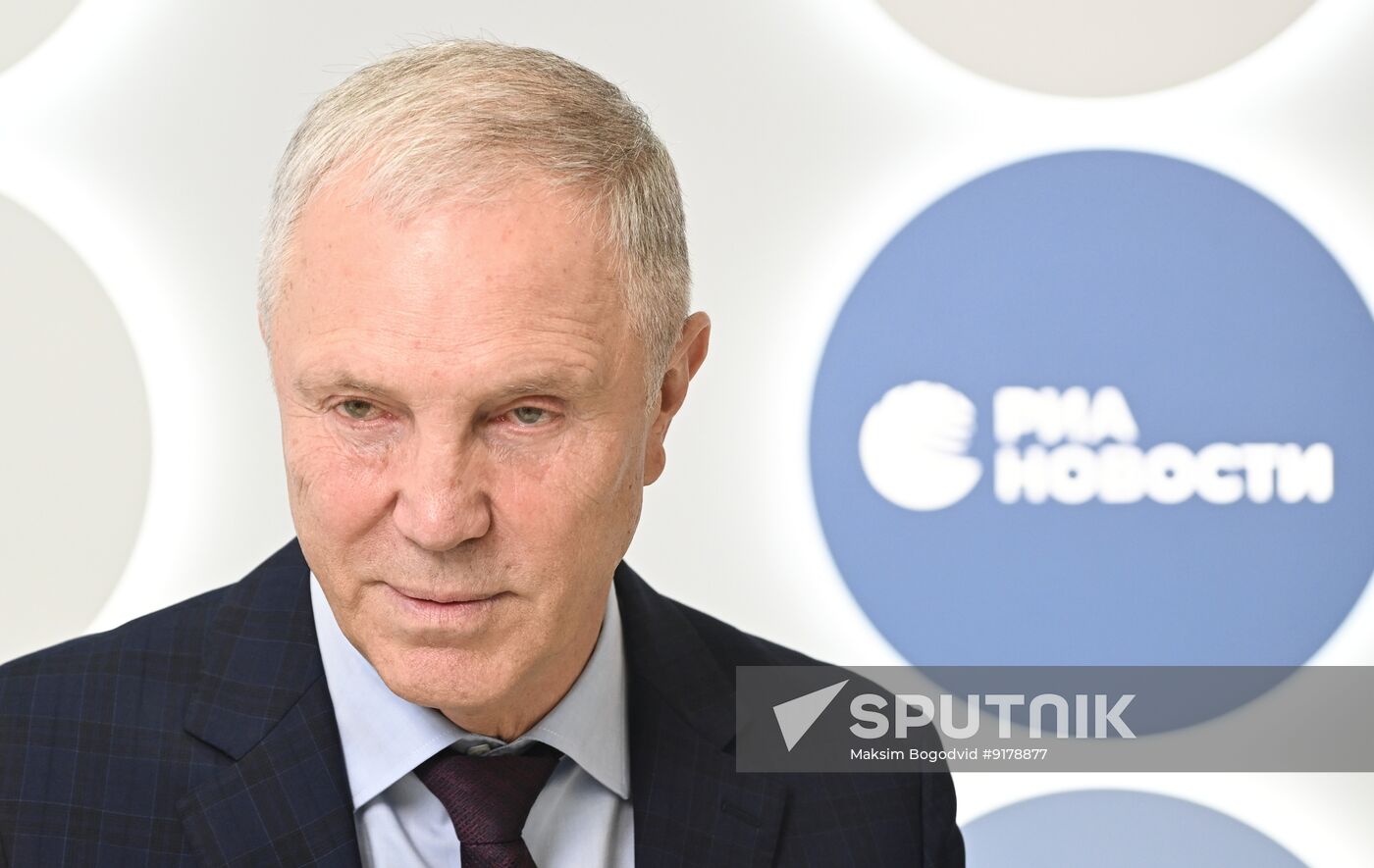 SPIEF-2026. RIA Novosti stand and Sputnik Radio studio