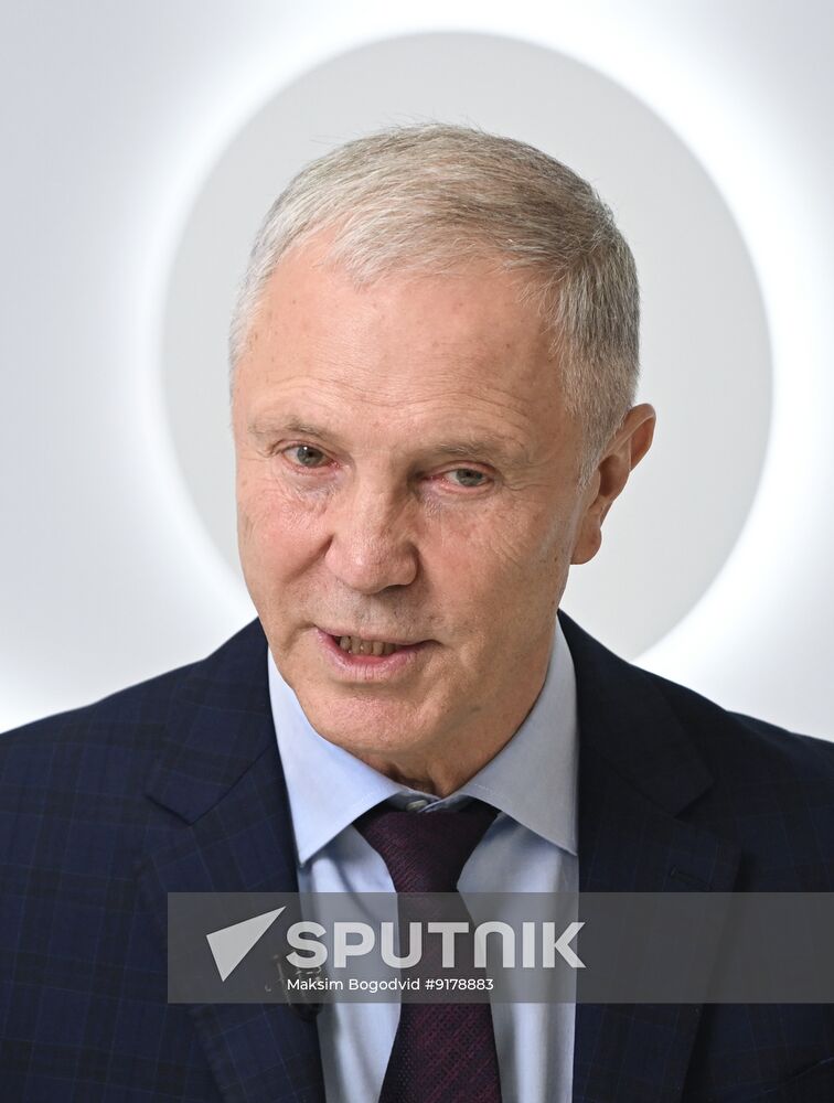 SPIEF-2026. RIA Novosti stand and Sputnik Radio studio