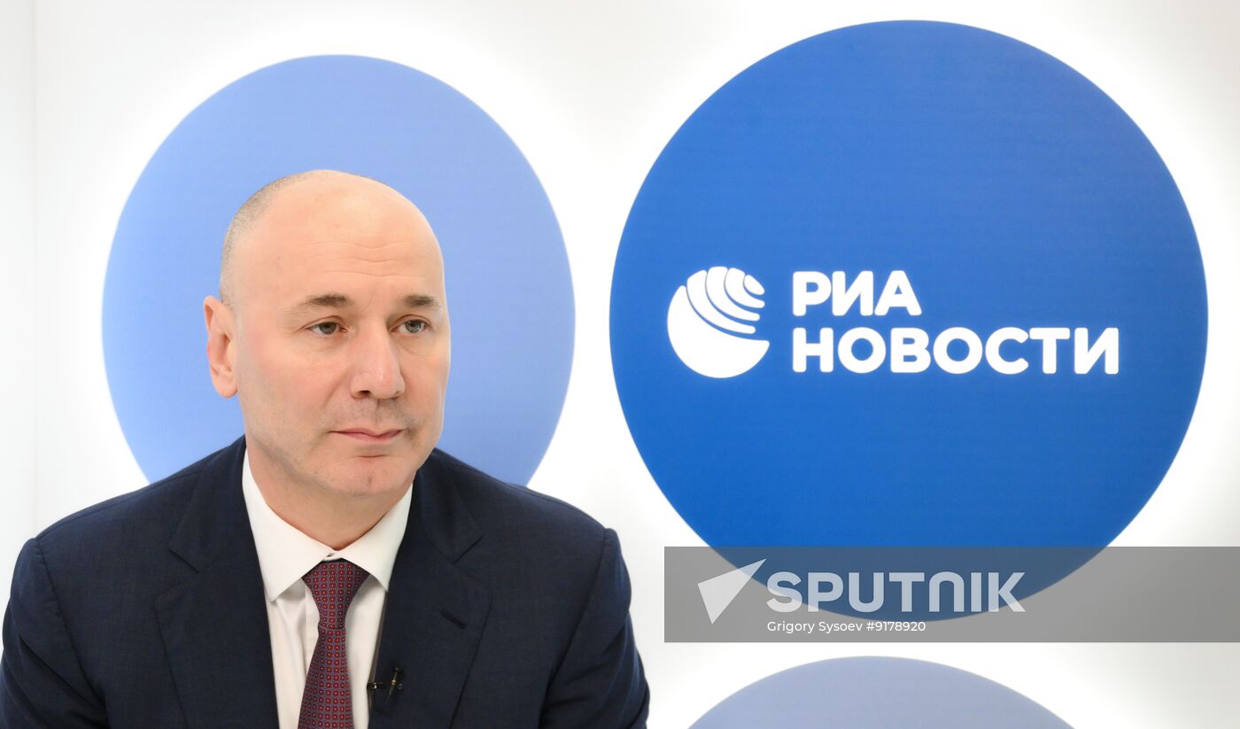 SPIEF-2026. RIA Novosti stand and Sputnik Radio studio