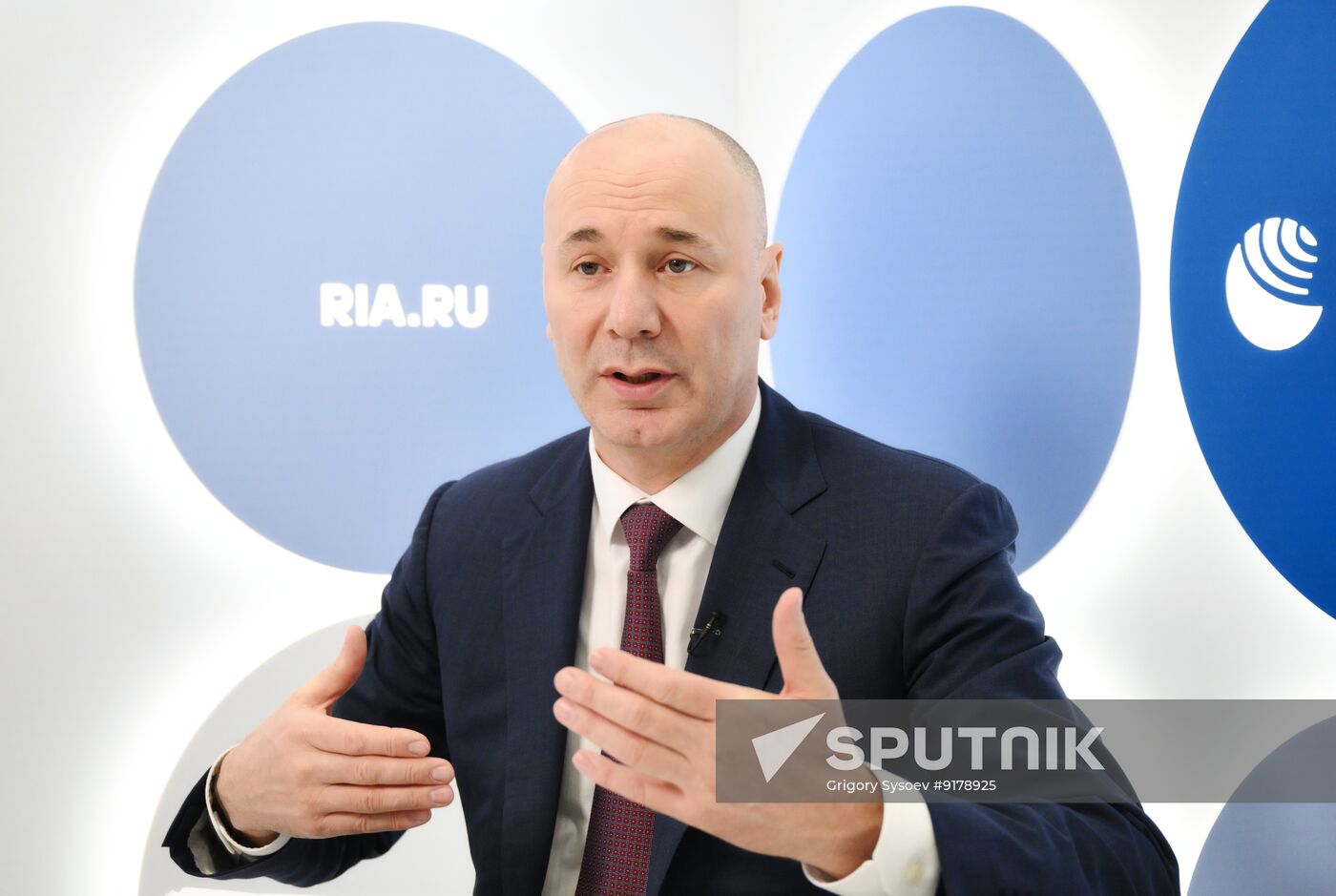 SPIEF-2026. RIA Novosti stand and Sputnik Radio studio