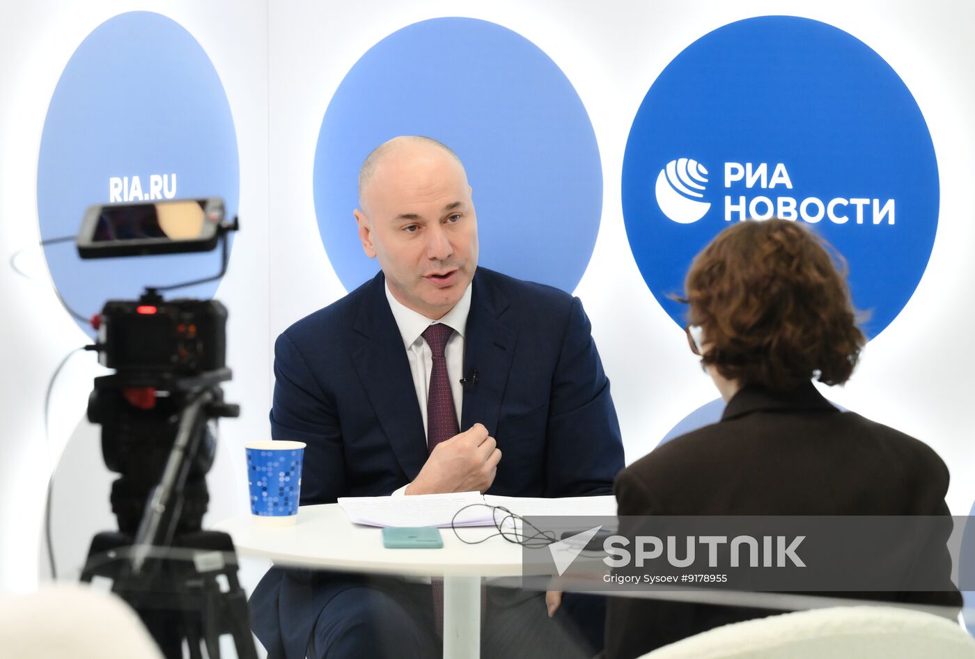 SPIEF-2026. RIA Novosti stand and Sputnik Radio studio