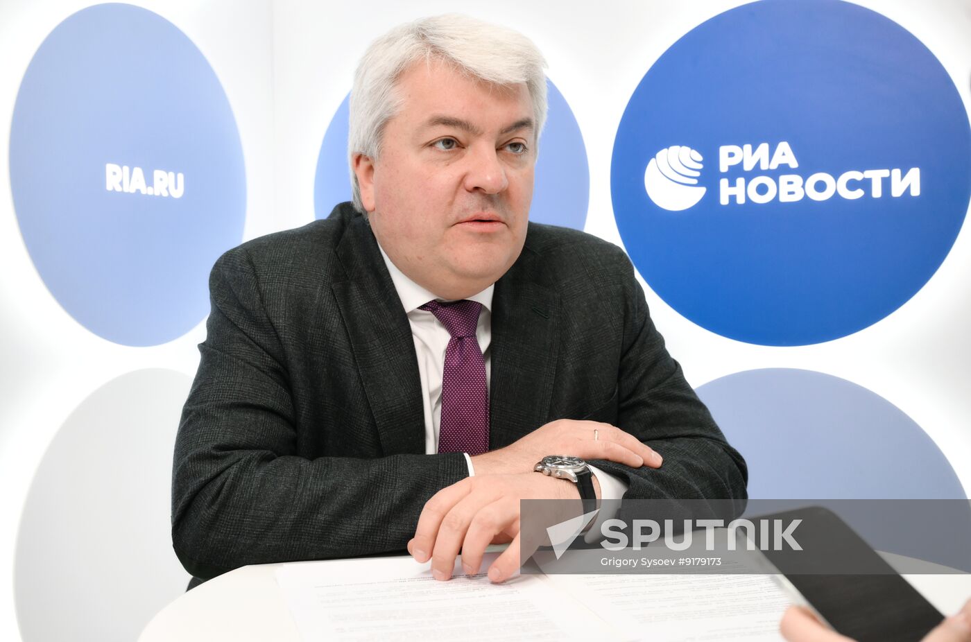 SPIEF-2026. RIA Novosti stand and Sputnik Radio studio