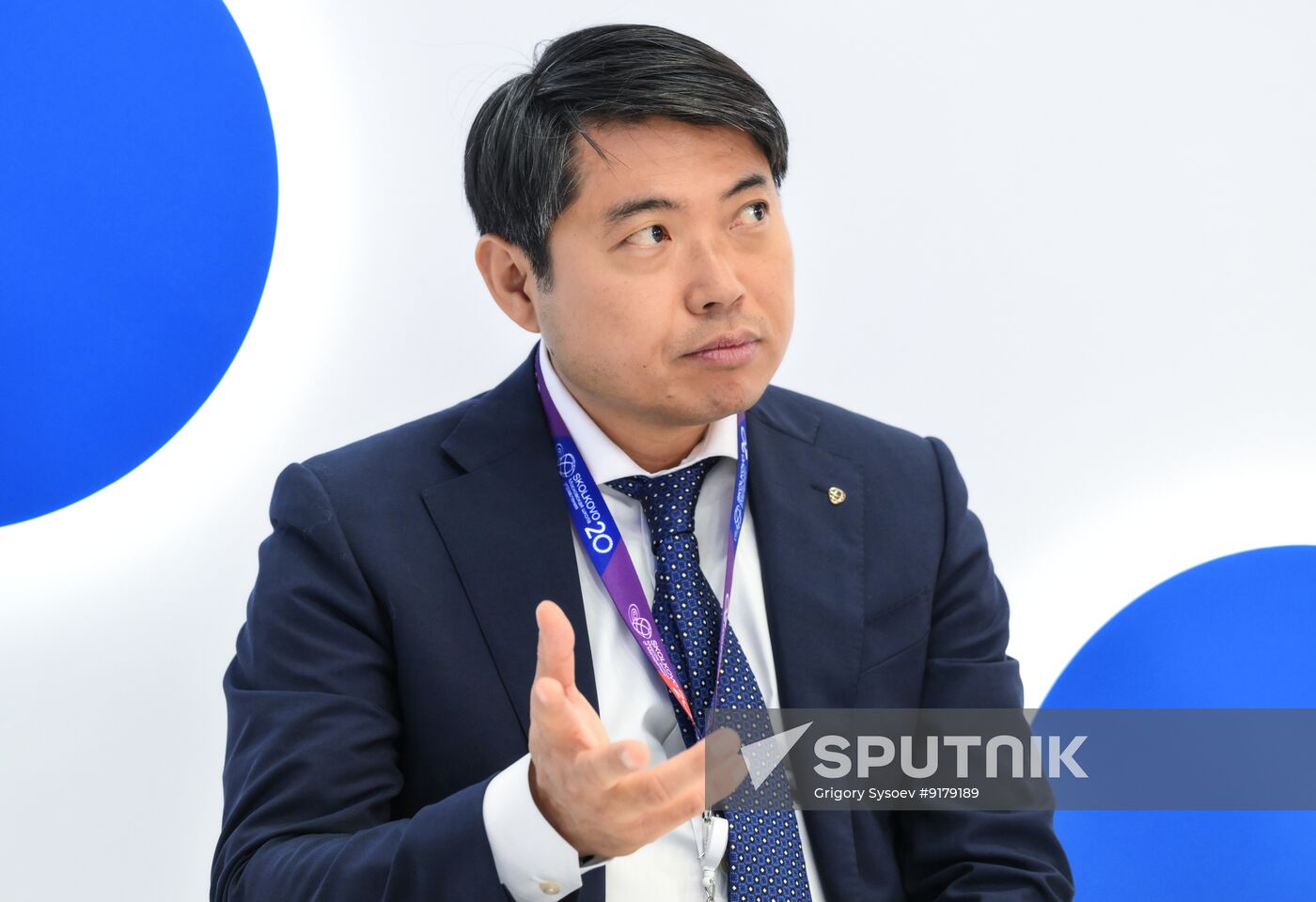 SPIEF-2026. RIA Novosti stand and Sputnik Radio studio