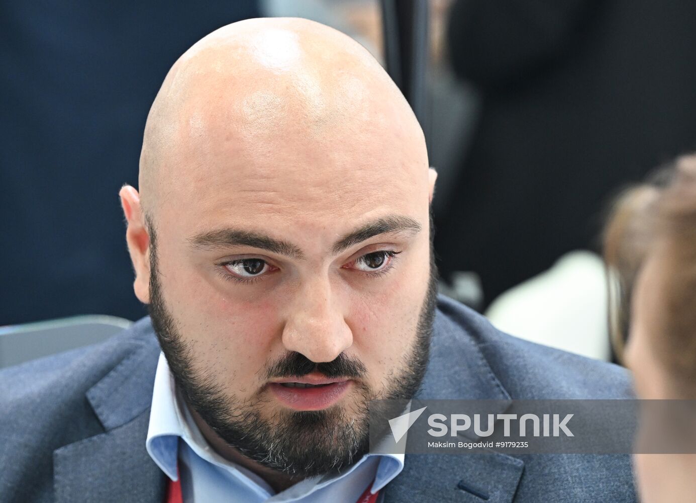 SPIEF-2026. RIA Novosti stand and Sputnik Radio studio