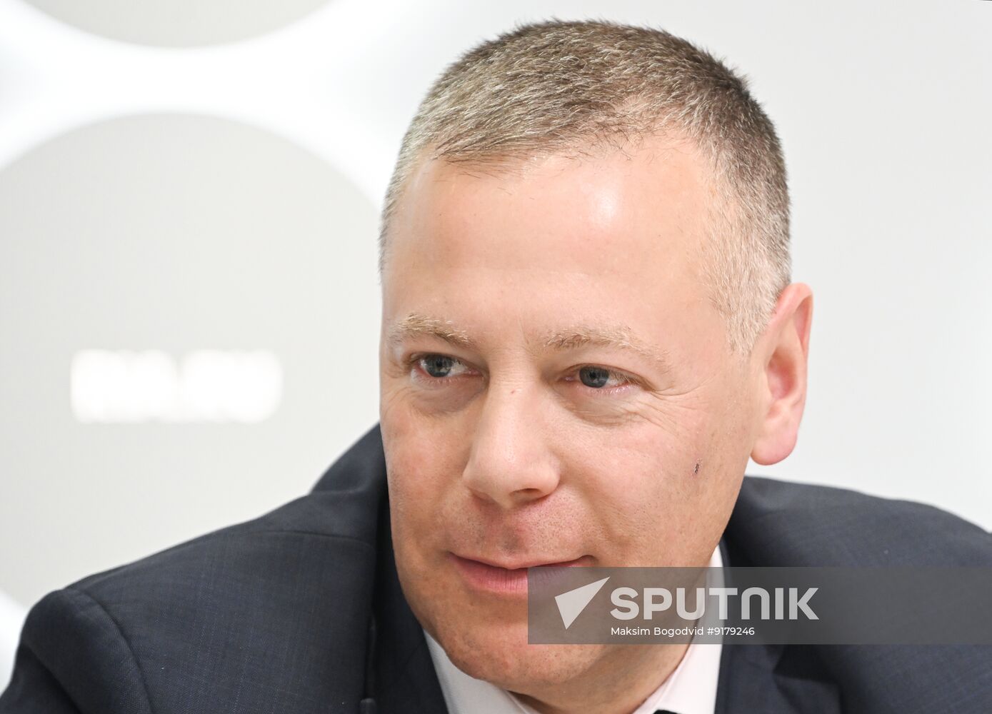 SPIEF-2026. RIA Novosti stand and Sputnik Radio studio