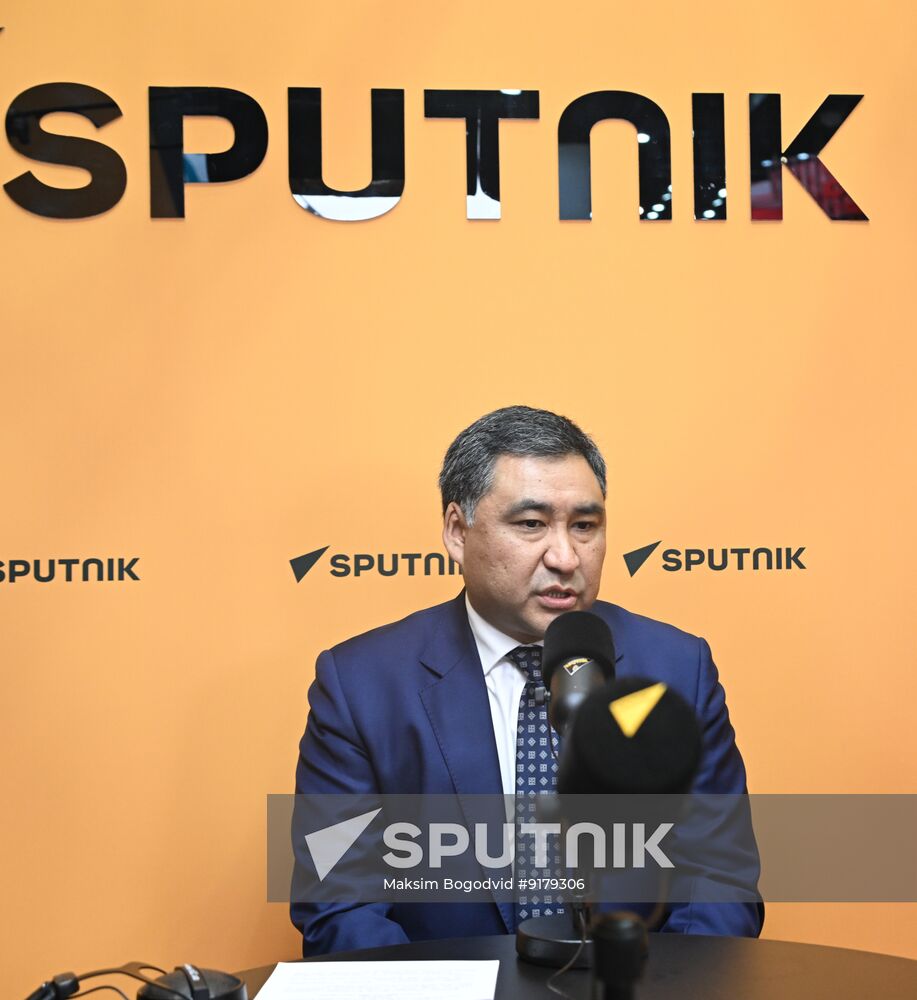 SPIEF-2026. RIA Novosti stand and Sputnik Radio studio