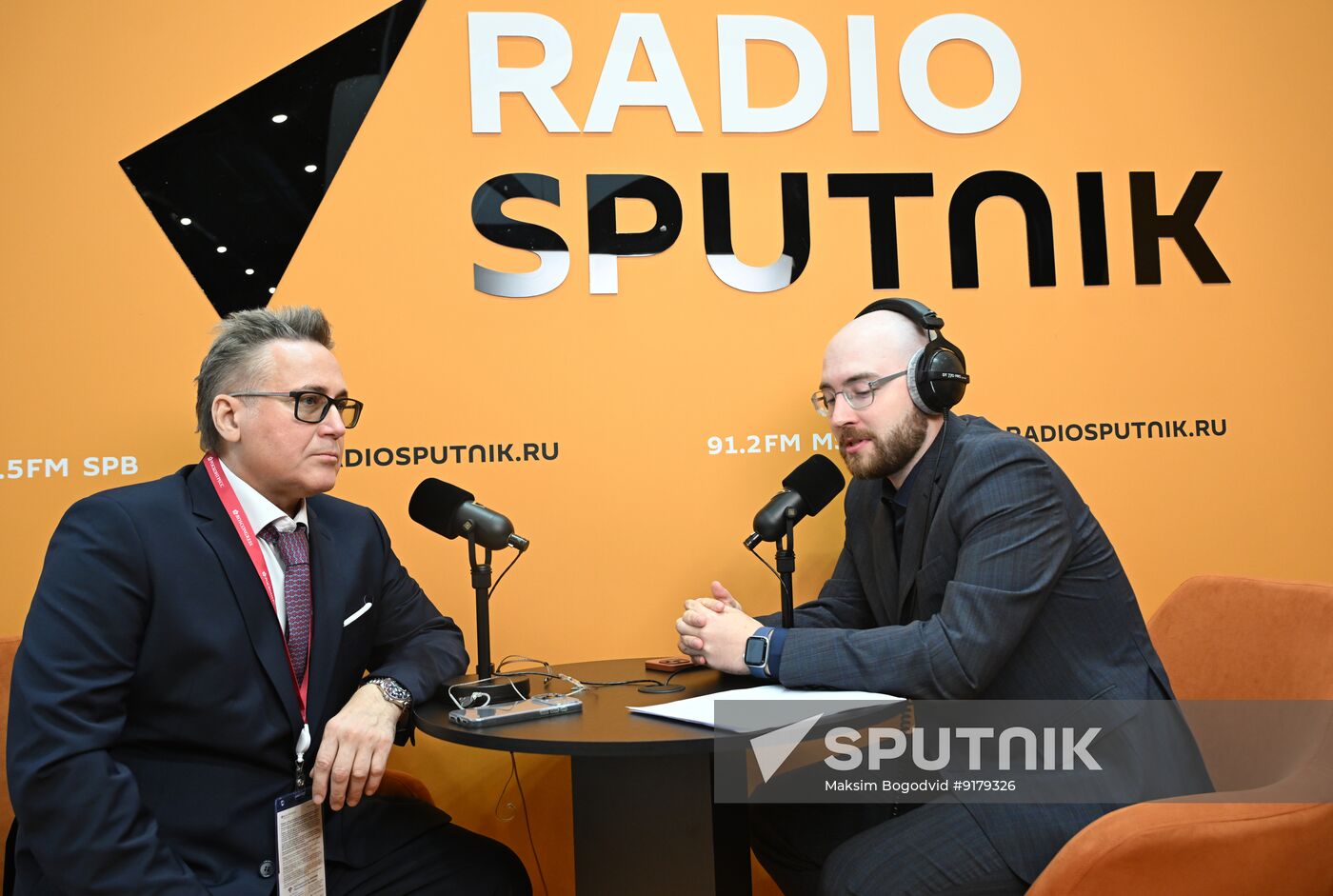 SPIEF-2026. RIA Novosti stand and Sputnik Radio studio
