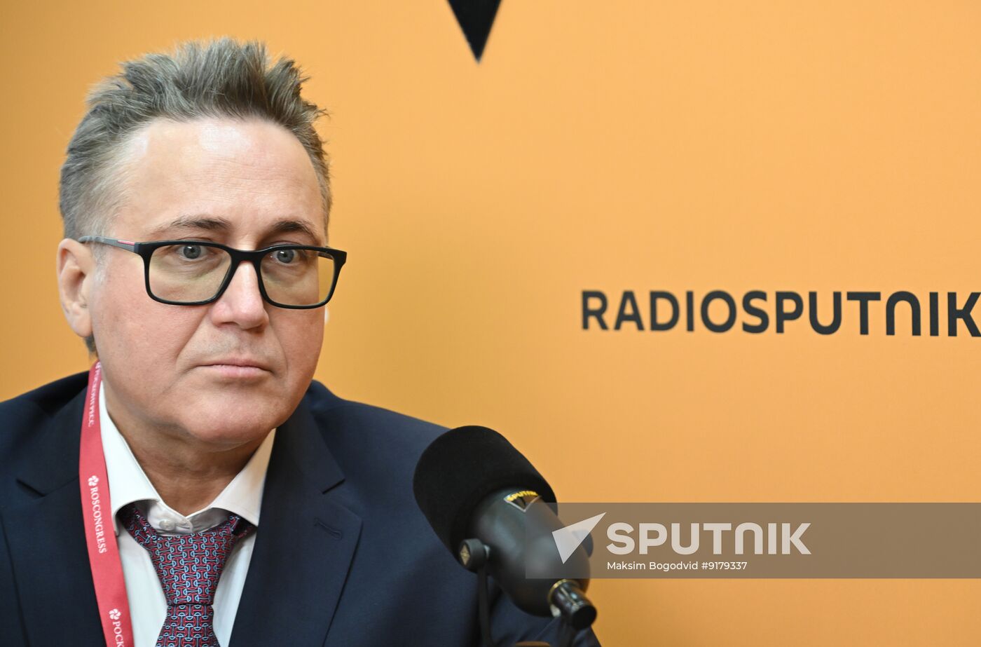 SPIEF-2026. RIA Novosti stand and Sputnik Radio studio