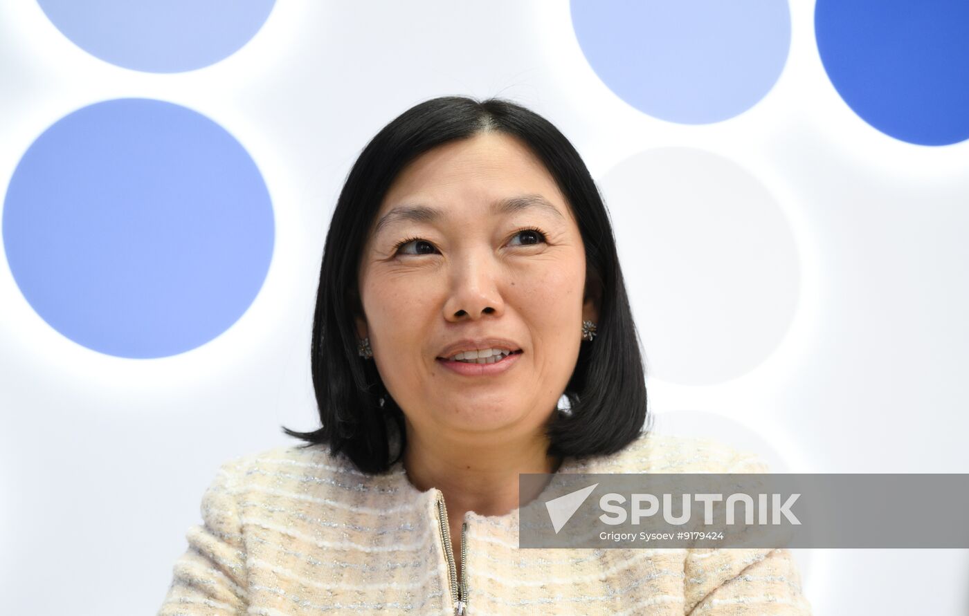 SPIEF-2026. RIA Novosti stand and Sputnik Radio studio