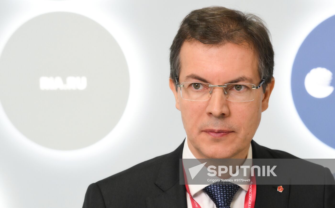 SPIEF-2026. RIA Novosti stand and Sputnik Radio studio