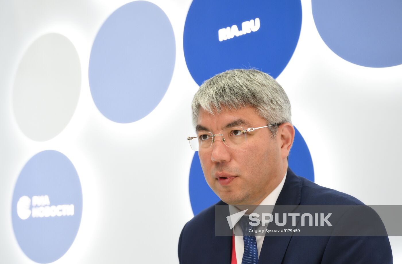 SPIEF-2026. RIA Novosti stand and Sputnik Radio studio