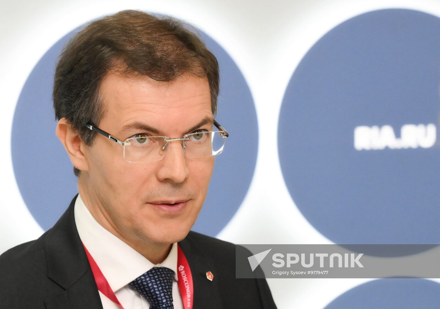 SPIEF-2026. RIA Novosti stand and Sputnik Radio studio