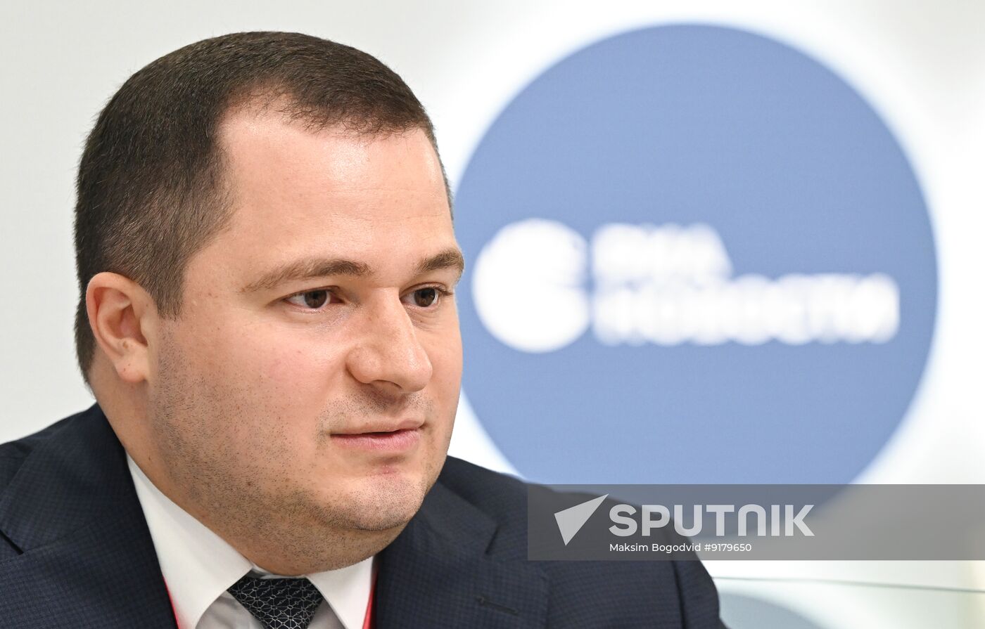 SPIEF-2026. RIA Novosti stand and Sputnik Radio studio