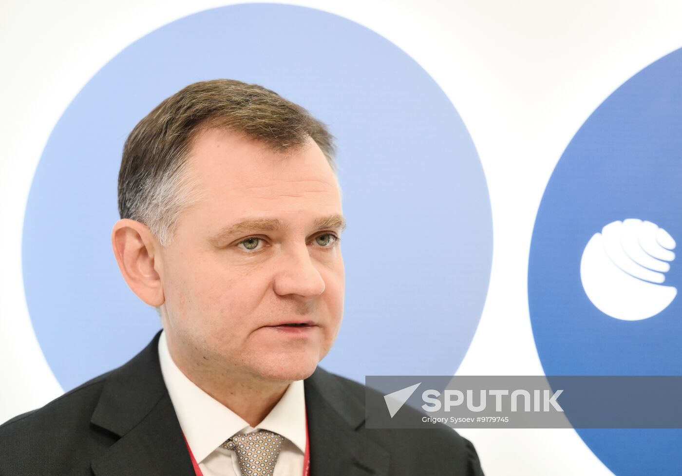 SPIEF-2026. RIA Novosti stand and Sputnik Radio studio