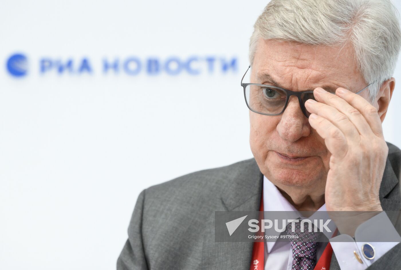SPIEF-2026. RIA Novosti stand and Sputnik Radio studio