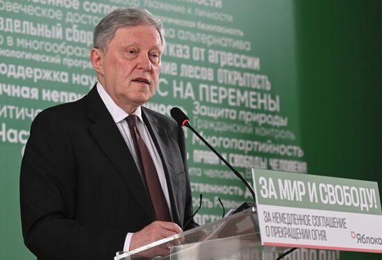 Russia Yabloko Party Congress