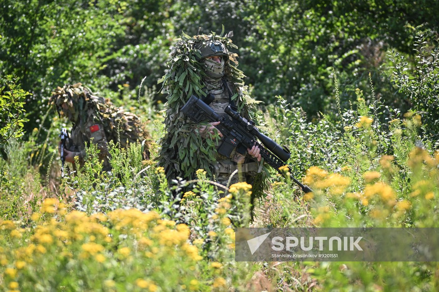 Russia Ukraine Military Operation Snipers Training