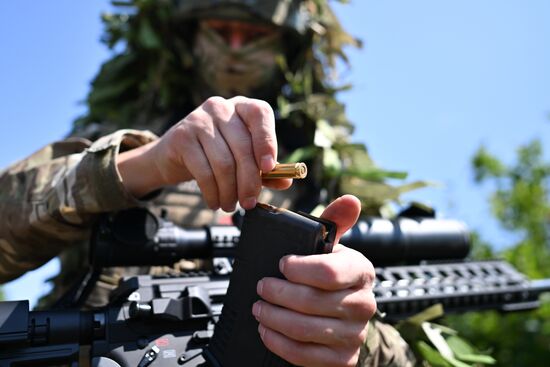 Russia Ukraine Military Operation Snipers Training