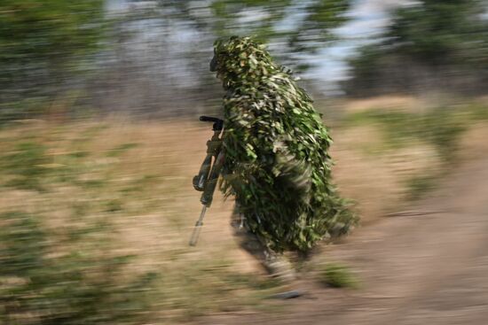 Russia Ukraine Military Operation Snipers Training