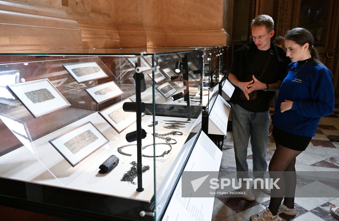 Russia Medieval Birch Bark Manuscripts Exhibition