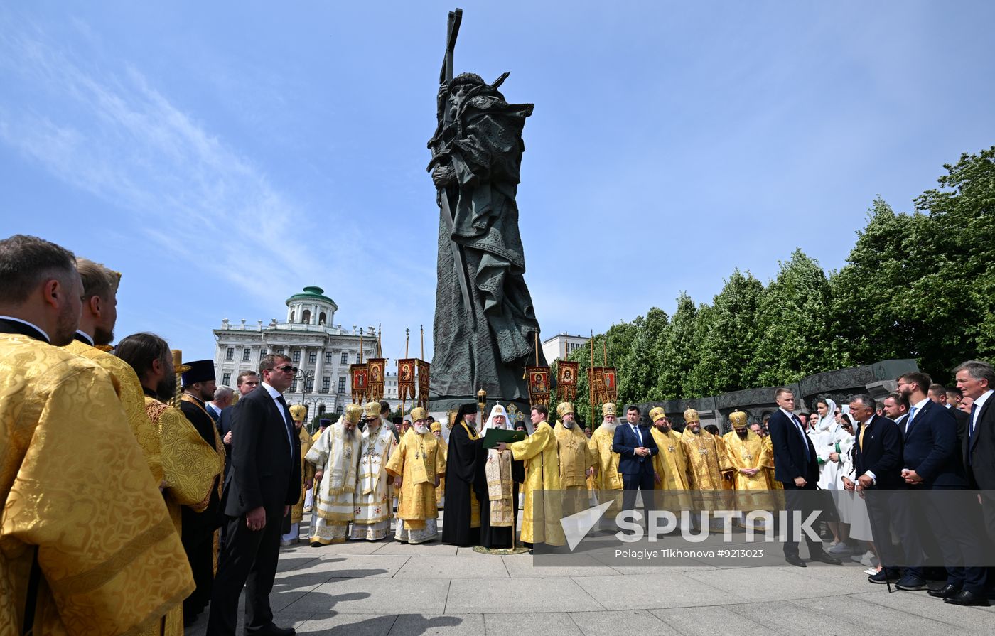 Russia Religion Patriarch Rus Baptism Day