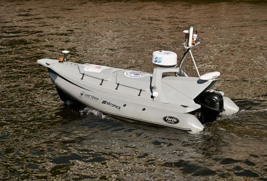 Russia Parliamentary Election Campaign Unmanned Boat