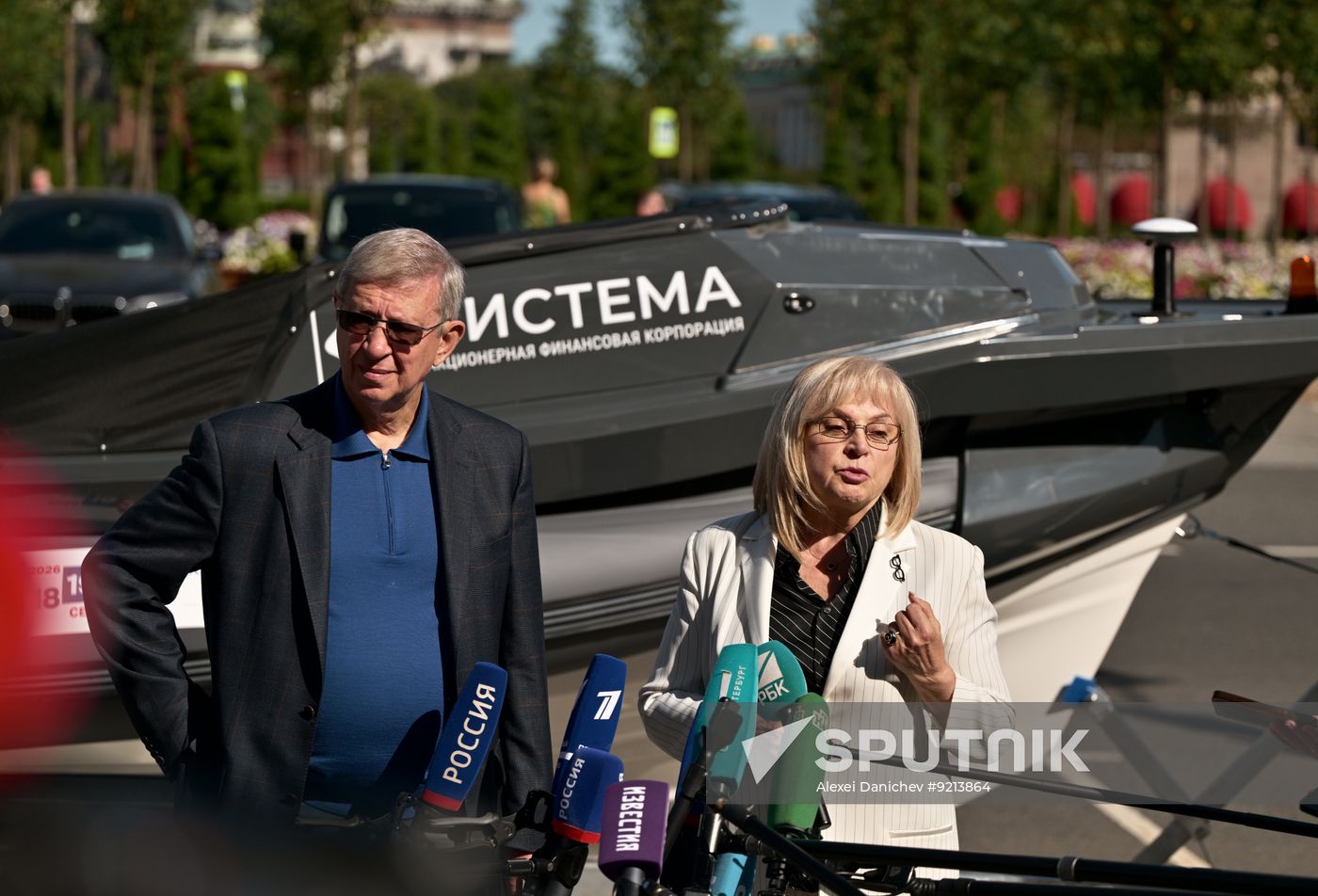 Russia Parliamentary Election Campaign Unmanned Boat