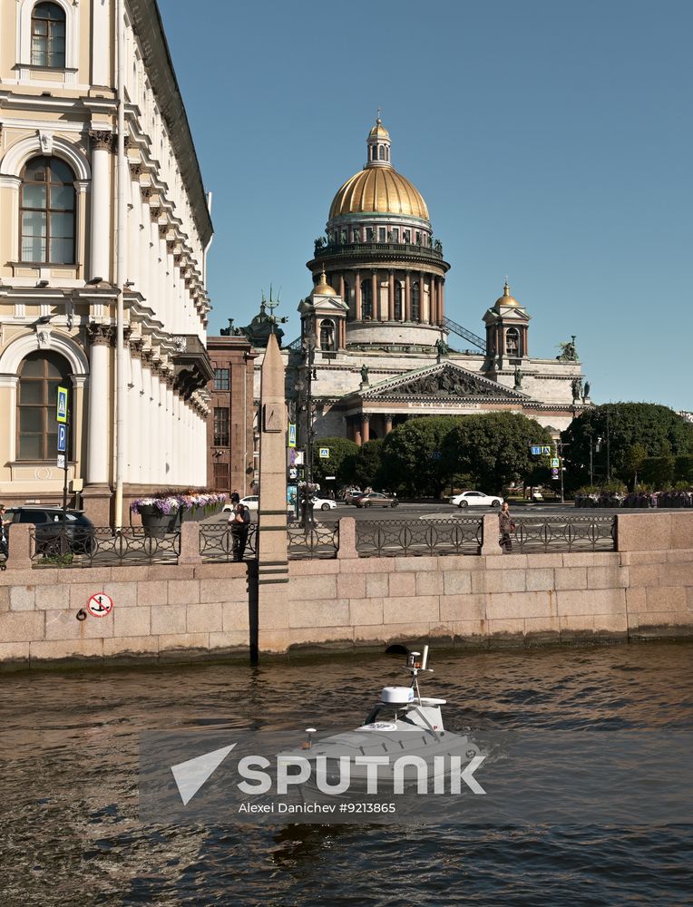 Russia Parliamentary Election Campaign Unmanned Boat