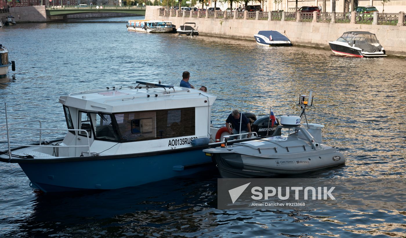 Russia Parliamentary Election Campaign Unmanned Boat