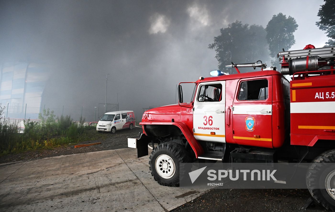 Russia Warehouse Fire